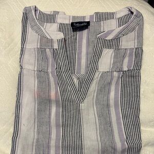 Splendid Navy and White Striped Blouse NWT!